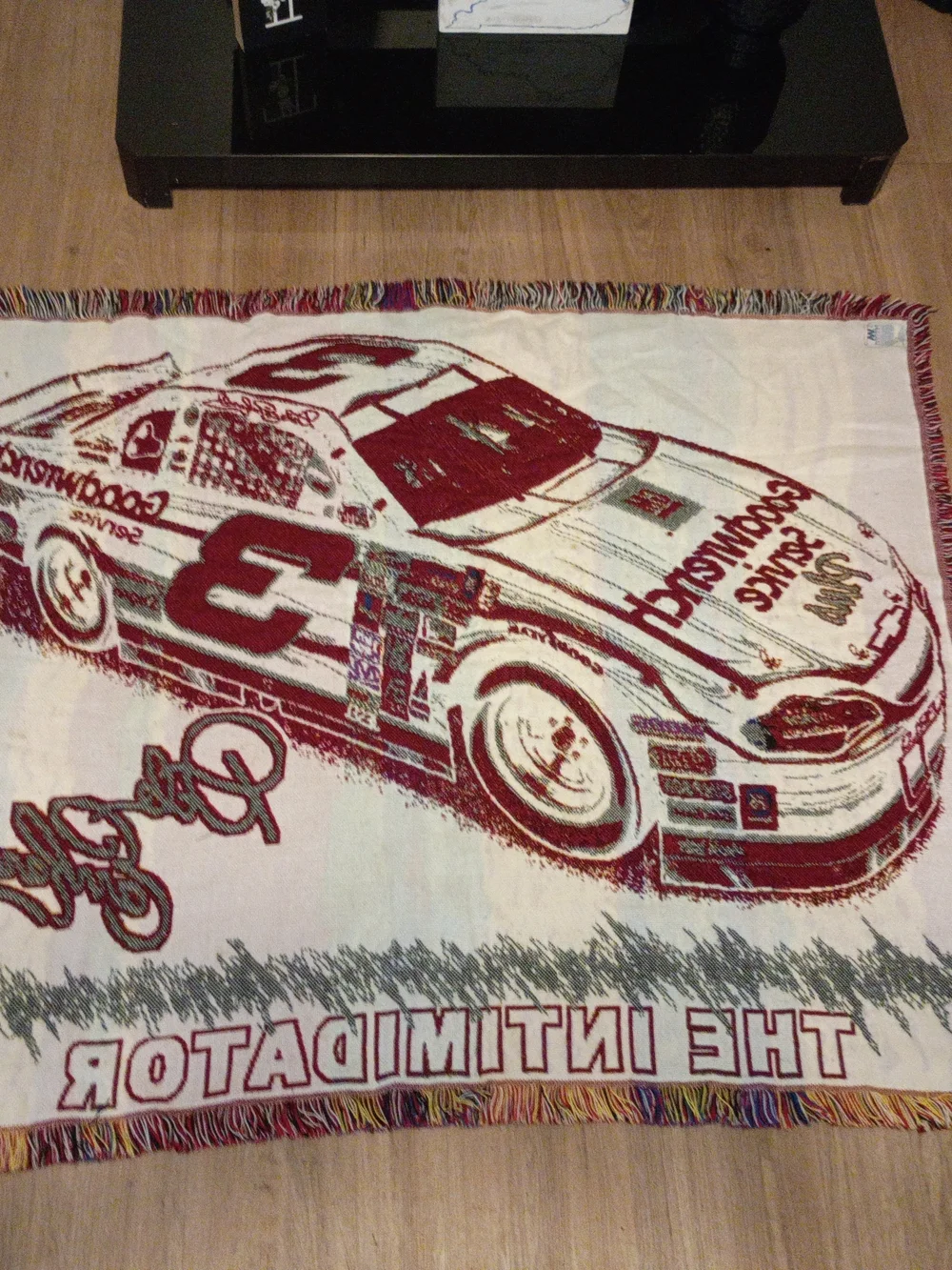 Black Racing Car Throw Blanket - Cozy Home Bedding